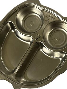 Owl Shaped Stainless Steel Compartment Plate